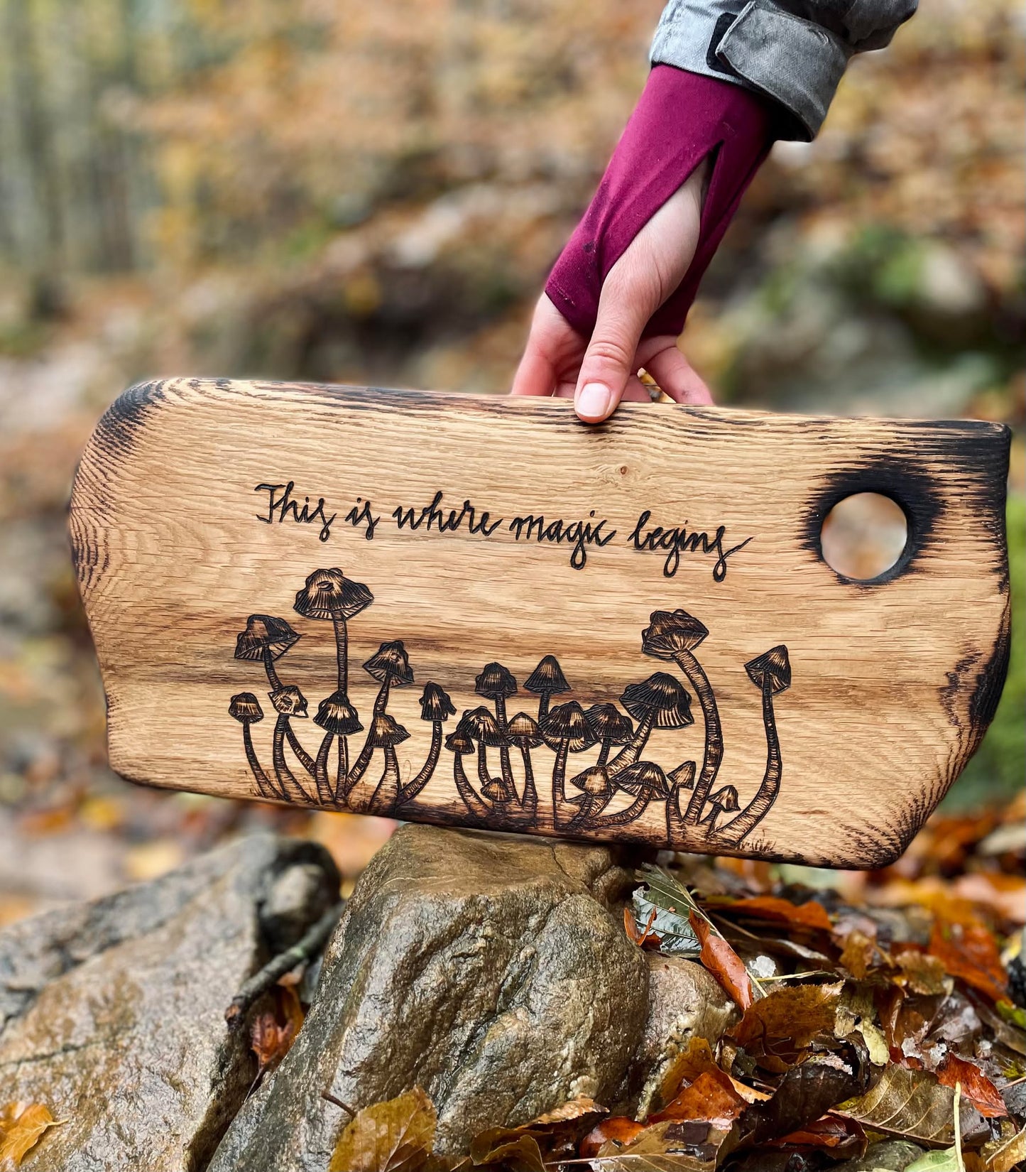 Tocător Where Magic Begins+2 spatule de bucătărie