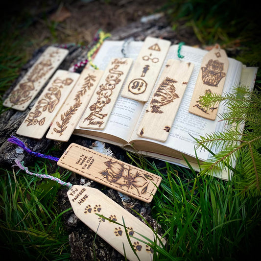 Semn de carte pirogravat Harry Potter