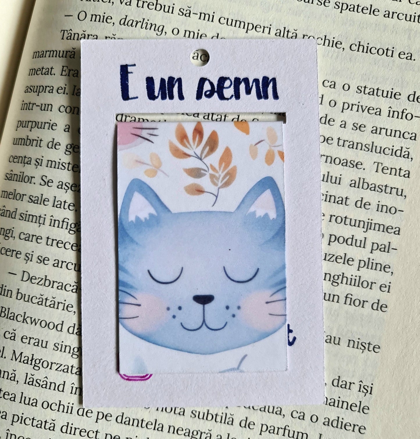 Semn de carte Pisica albastră