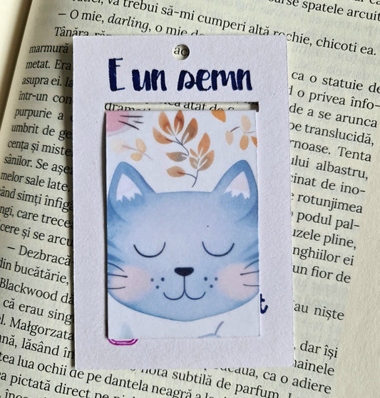 Semn de carte Pisica albastră